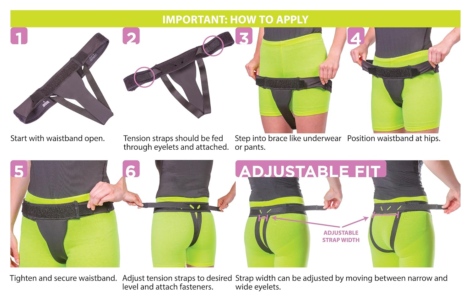 Braceability Pelvic Pro Prolapse Support Belt - Women'S Prolapsed Uterus Patent-Pending Girdle for Dropped Bladder, Vulvar Varicosities, Postpartum Recovery, and Symphysis Pubis Dysfunction Pain (M) image number 2