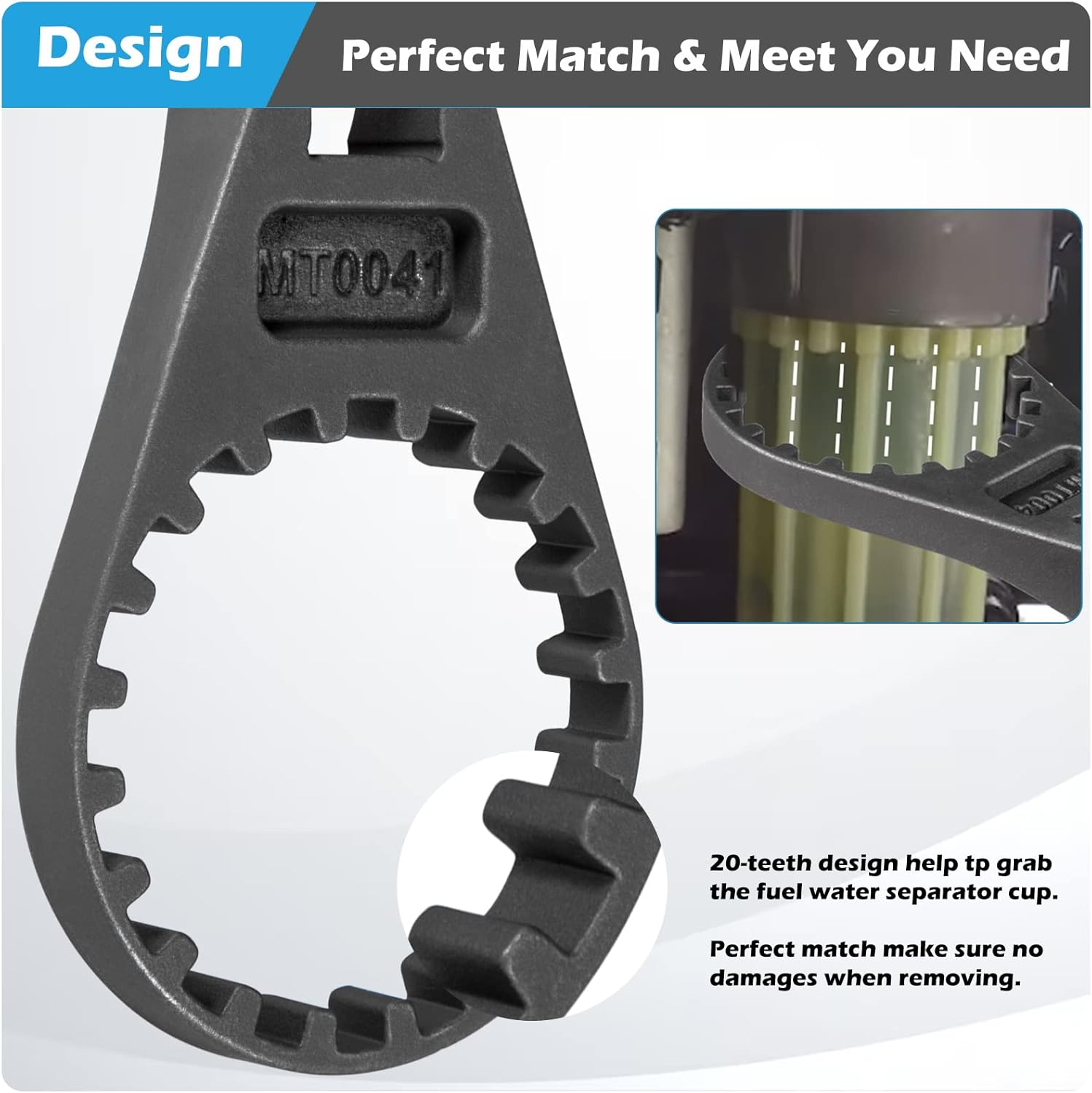 Fuel Filter Water Separator Wrench for Yamaha 2006-2023 4-Strokes 150-350HP (Serial Number 0406 to Current), Replace YB-ACC04 18-79815 Fuel Filter Wrench image number 1