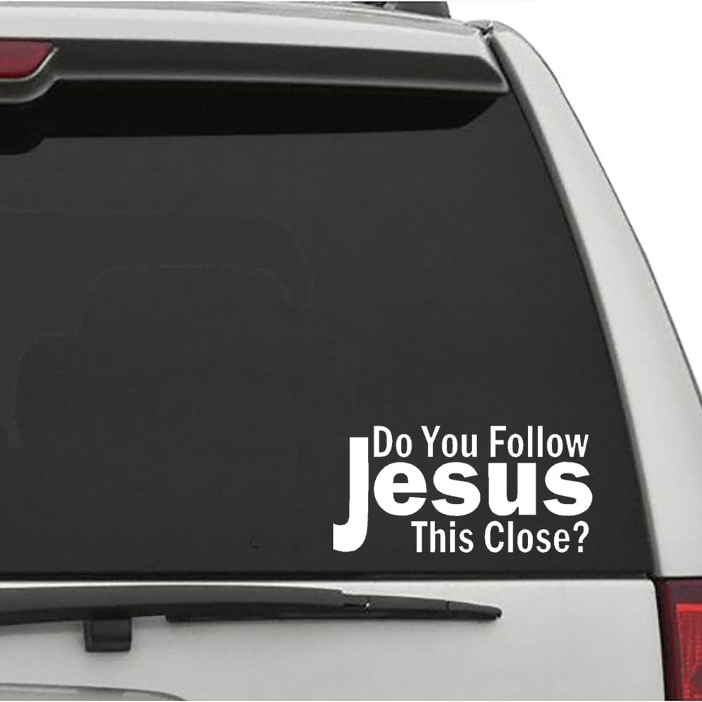 Do You Follow Jesus This Close Sticker God Christian Car Decal Funny Window Bumper Decal Sticker Suitable for Cars, Trucks image number 2
