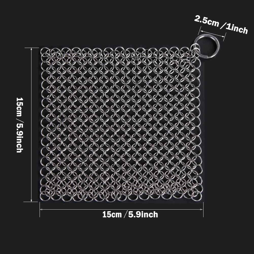 Stainless Steel Ring Cleaner, Scourer, Chain Scrubber, Cleaning Scraper for Dutch Oven Grill, 14.5 Cm X 11.5 Cm image number 5