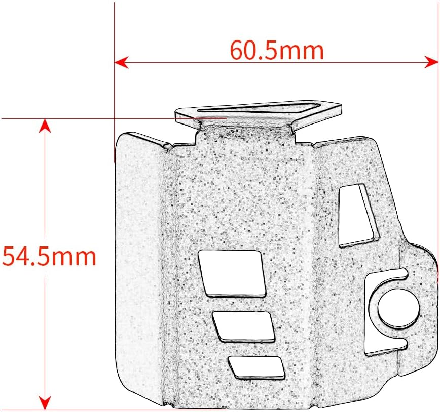 Motorcycle Rear Brake Fluid Reservoir Pump Oil Cap Guard Cover Compatible with YAMAHA YZF R3 2015-2023 2024 | Gas Tank Protectors YZF-R3 YZFR3 Accessories (Black) image number 6