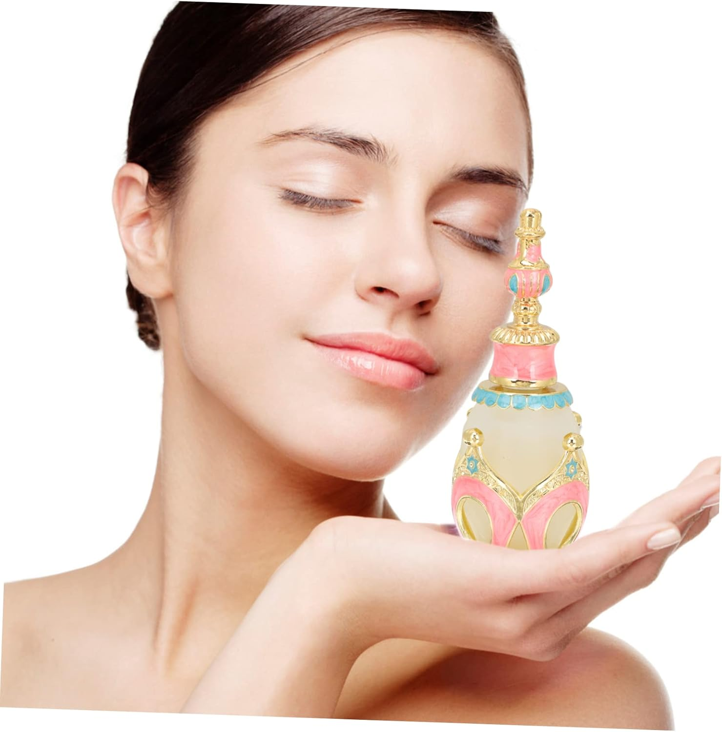 Cabilock Essence Bottle Perfume Essential Oil Empty Aroma Bottle Alloy Material for Travel and Diffuser Use image number 5