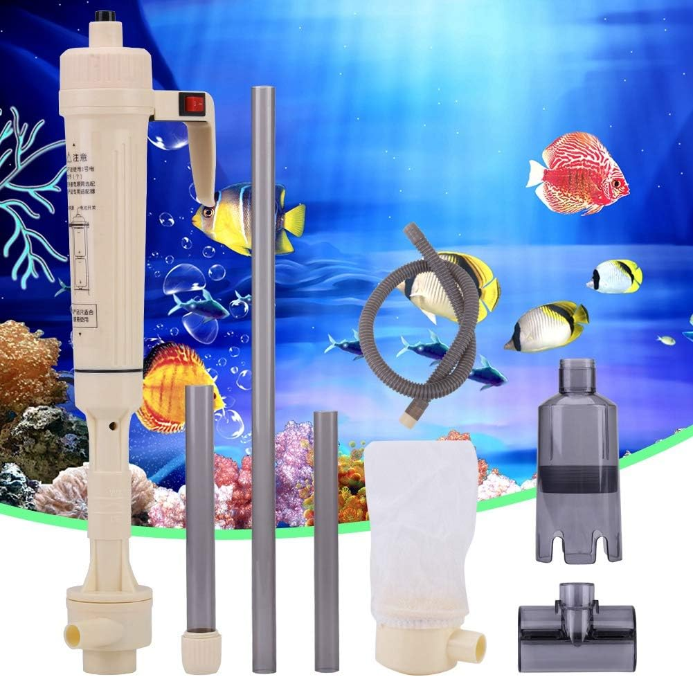 Aquarium Gravel Cleaner, Battery Powered Fish Tank Gravel Cleaning Tool, Fish Siphon Water Change Cleaning Tool with Adjustable Tube, Fits for Large and Small Aquariums image number 6