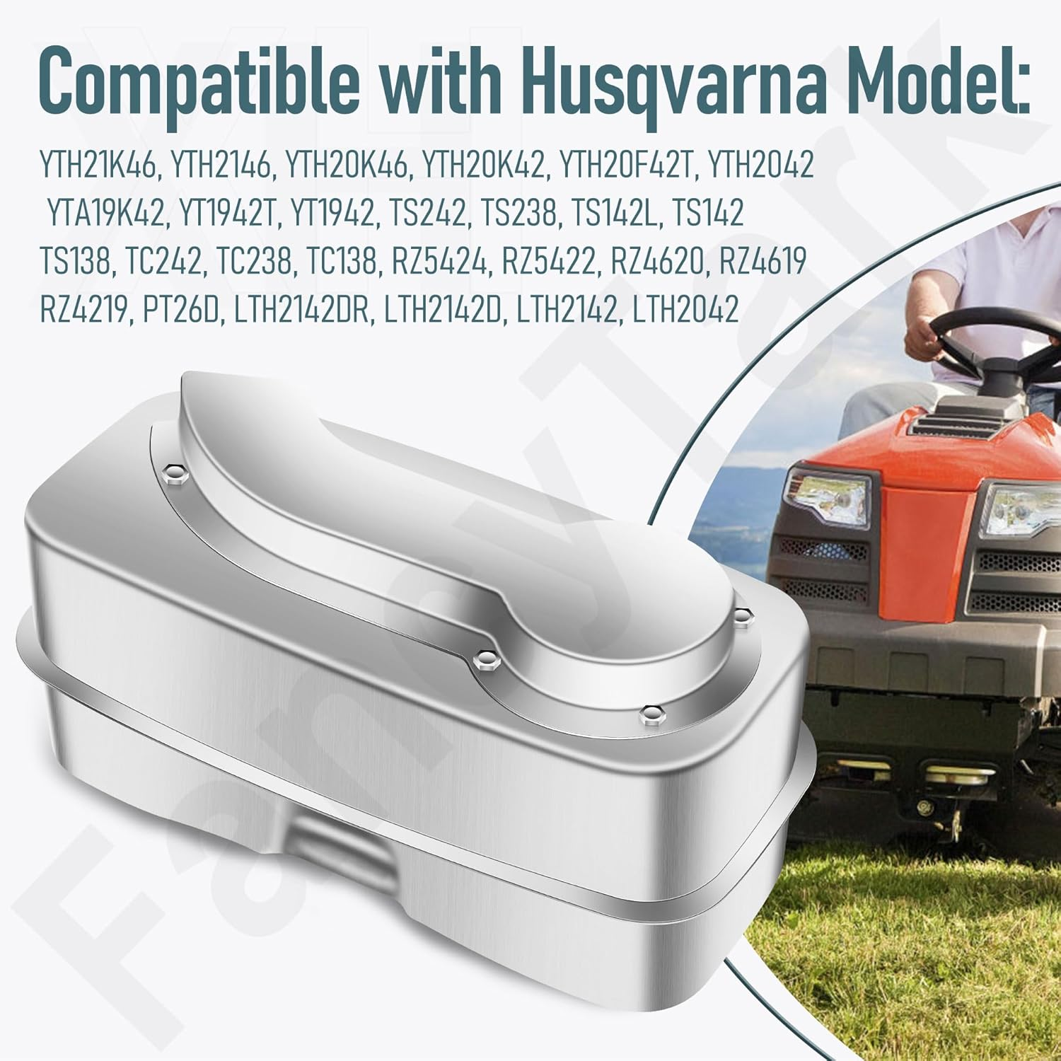 532188655 Muffler Compatible with Husqvarna CT153, CT154, CTH194, CTH2038, LTH2038, LTH171, LT154 Lawn Mower image number 1