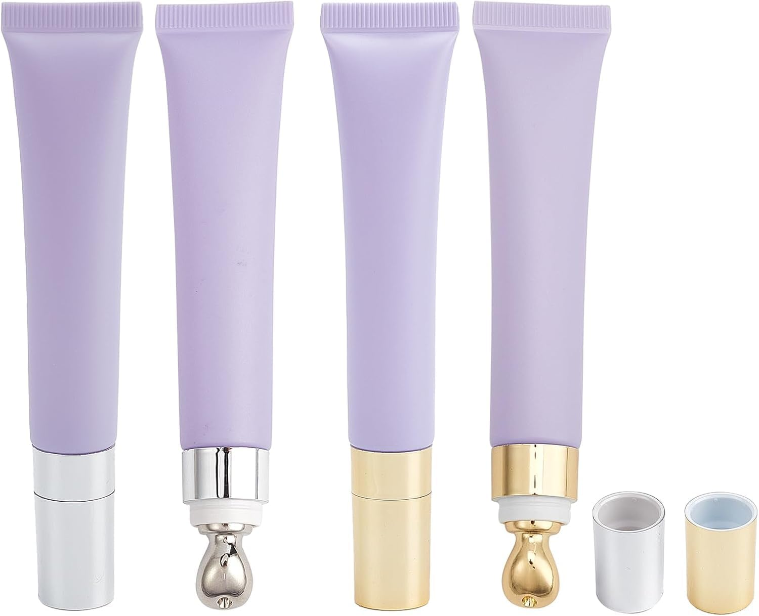 2 Pcs 20Ml Empty Eye Cream Bottle,Empty Eye Soft Squeeze Tubes, Empty Plastic Soft Squeeze Tubes Refillable Cosmetic Eye Cream Tube Bottle Sample Travel Container for Eyecream Lip Balm Gloss (20Ml) image number 4