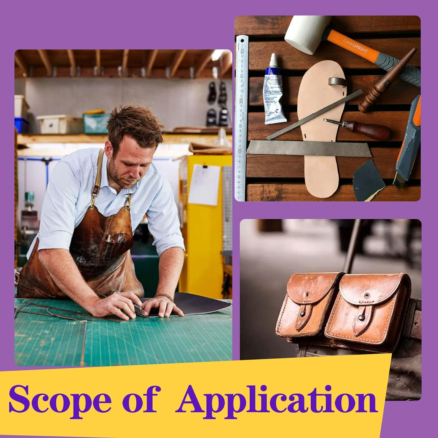 Swpeet 1Pcs 26Mm Heavy Duty Leather Press Seam Roller Assortment Kit, Leather Press Laminating Roller Edge Roller Leather Edge Creaser and Smoother Platen Tool for Leather