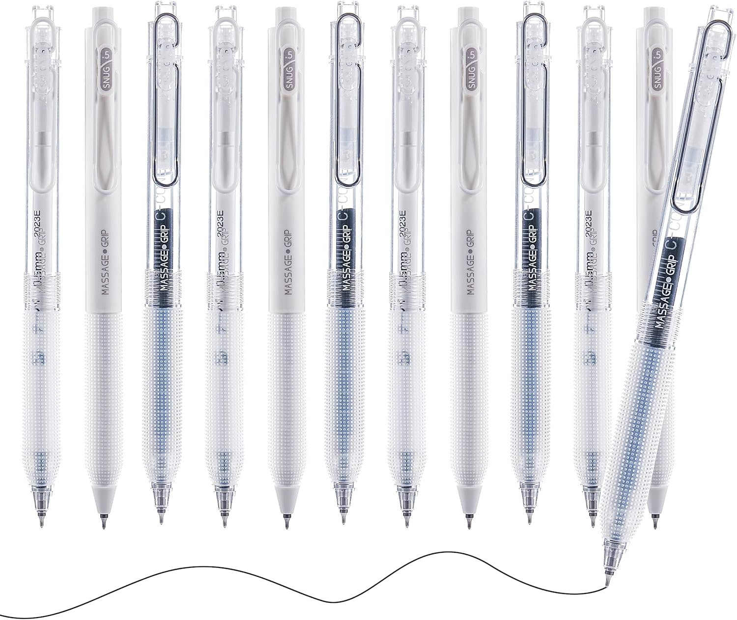 DR DOURONGE Gel Pens, 12 PCS Black Ink Pens Fine Point Smooth Writing Pens, 0.5Mm Ball Point Pens for Journaling Note Taking, Cute Aesthetic Office School Supplies Gifts for Women, Nurse Stationery