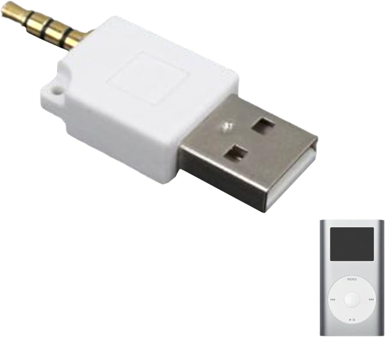 Generic USB Data Sync Charger Cable for Apple Ipod Shuffle 1St 2Nd Gen Generation White Color Charging and Data Transfer Cable for Ipod Devices image number 5