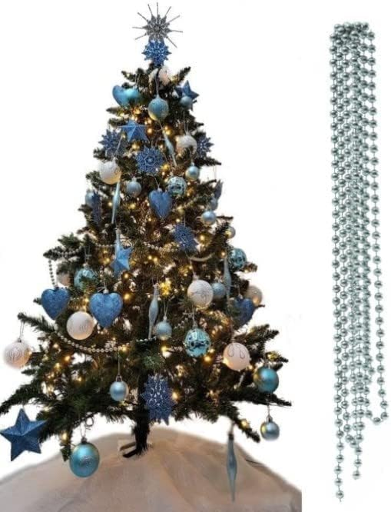 3M Bead Garland Luxury Christmas Tree & Room Decoration 8Mm Bead 3M Chain (Turquoise)
