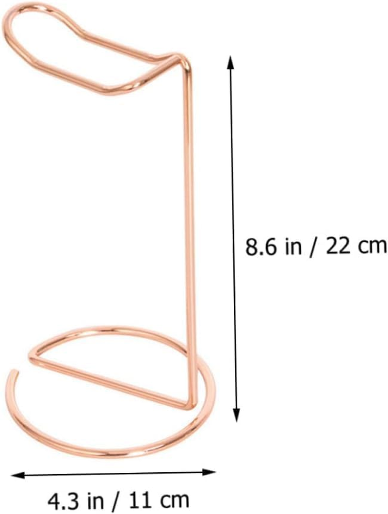 1Pcs Simple Headphone Stand ，Generic Desktop Headset Holder ，Modern Hanger Gaming Earphone Holder， Headset Accessories，Headset Hangers ，Headphone Rack， Stand for Desk Display Ear Iron， Rose Gold (Rose Gold)
