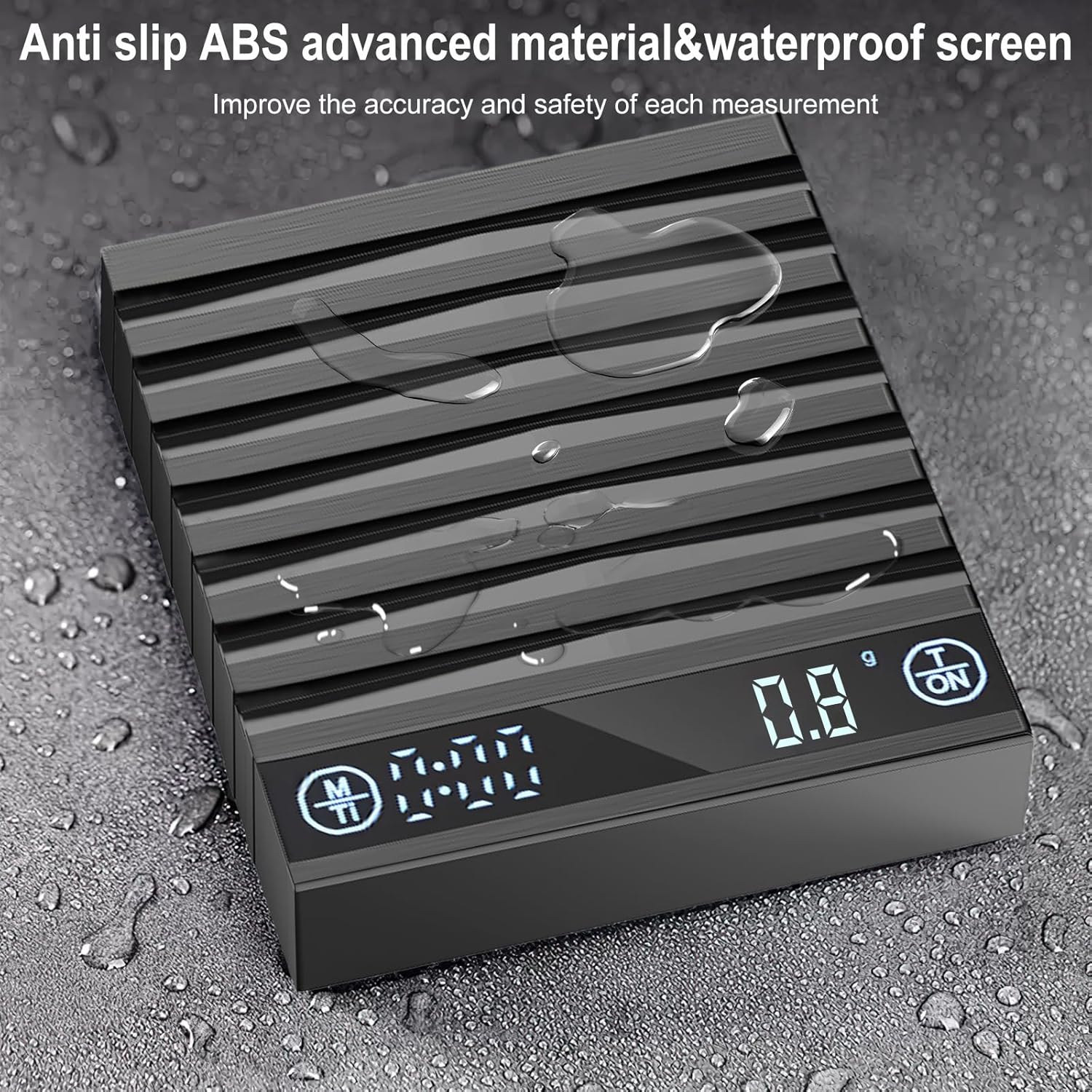 HUAJUN Coffee Scale with Timer, 2Kg/0.1G High Precision Kitchen Scale for Espresso and Pour-Over Coffee, Rechargeable Digital Kitchen Food Scale with Auto Tare, Touch Sensor and Brew Ratio Display image number 4