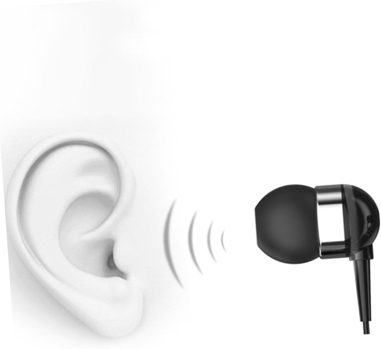 COHEALI Retractable Wireless Clip-On Wireless Earbud Headphones for Sports with Microphone, Lightweight Professional Earpiece for Running and Gym, Black