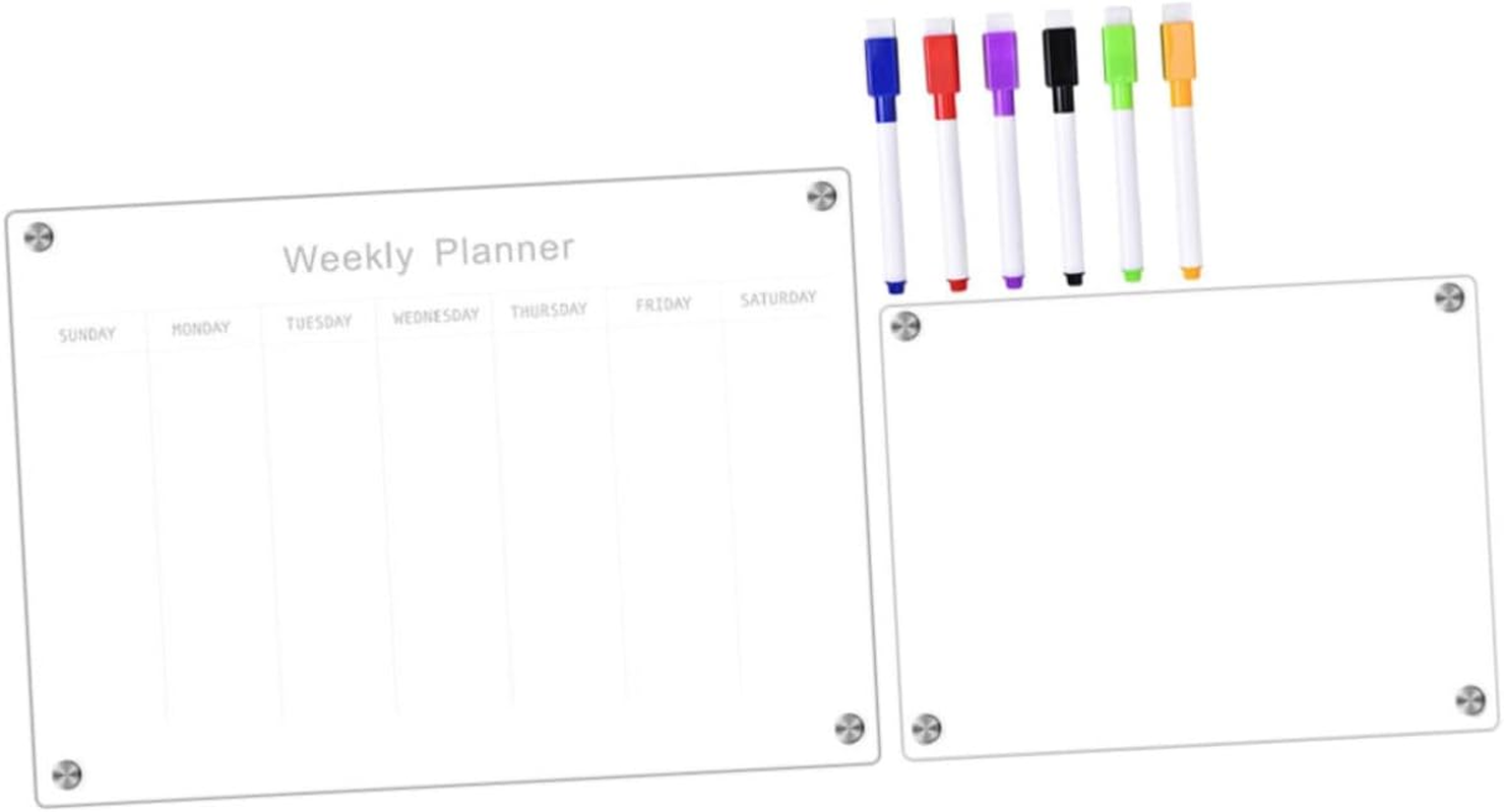 COHEALI Magnetic Note Board Fridge Dry Erase Board Schedule Planning Whiteboard Smooth Writing Surface Memo Reminder image number 2
