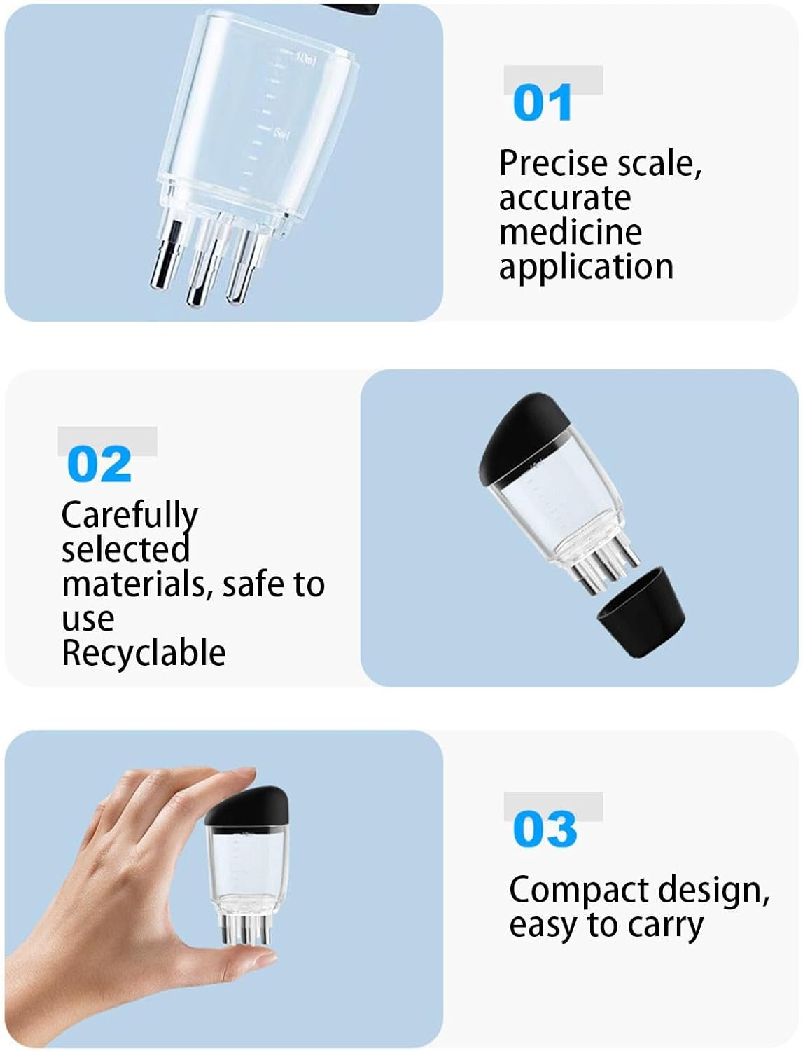 Mlqkpwy Hair Oil Applicator - Hair Oiling Applicator Combs,Hair Oiler Applicator, Hair Oil Dispenser, Liquid Comb Applicator for Men Women - Black image number 2