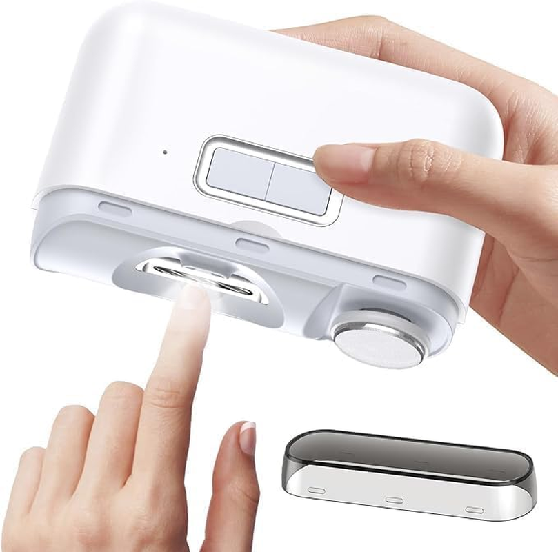 Electric Automatic Nail Clippers, 2-In-1 Nail Clippers and Files with Light, Nail Scraper Storage USB Charging Safety Nail Trimmer, Suitable for Infants and the Elderly image number 4