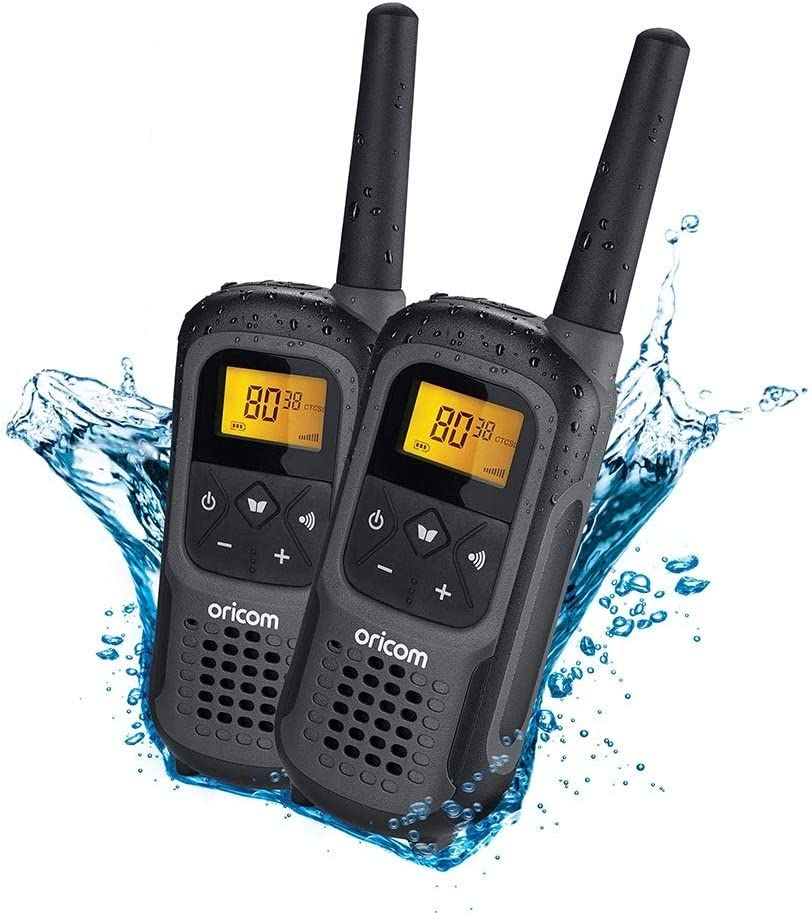 Oricom UHF2500-2GR 2 Watt Waterproof Handheld UHF CB Radio Twin Pack, Grey