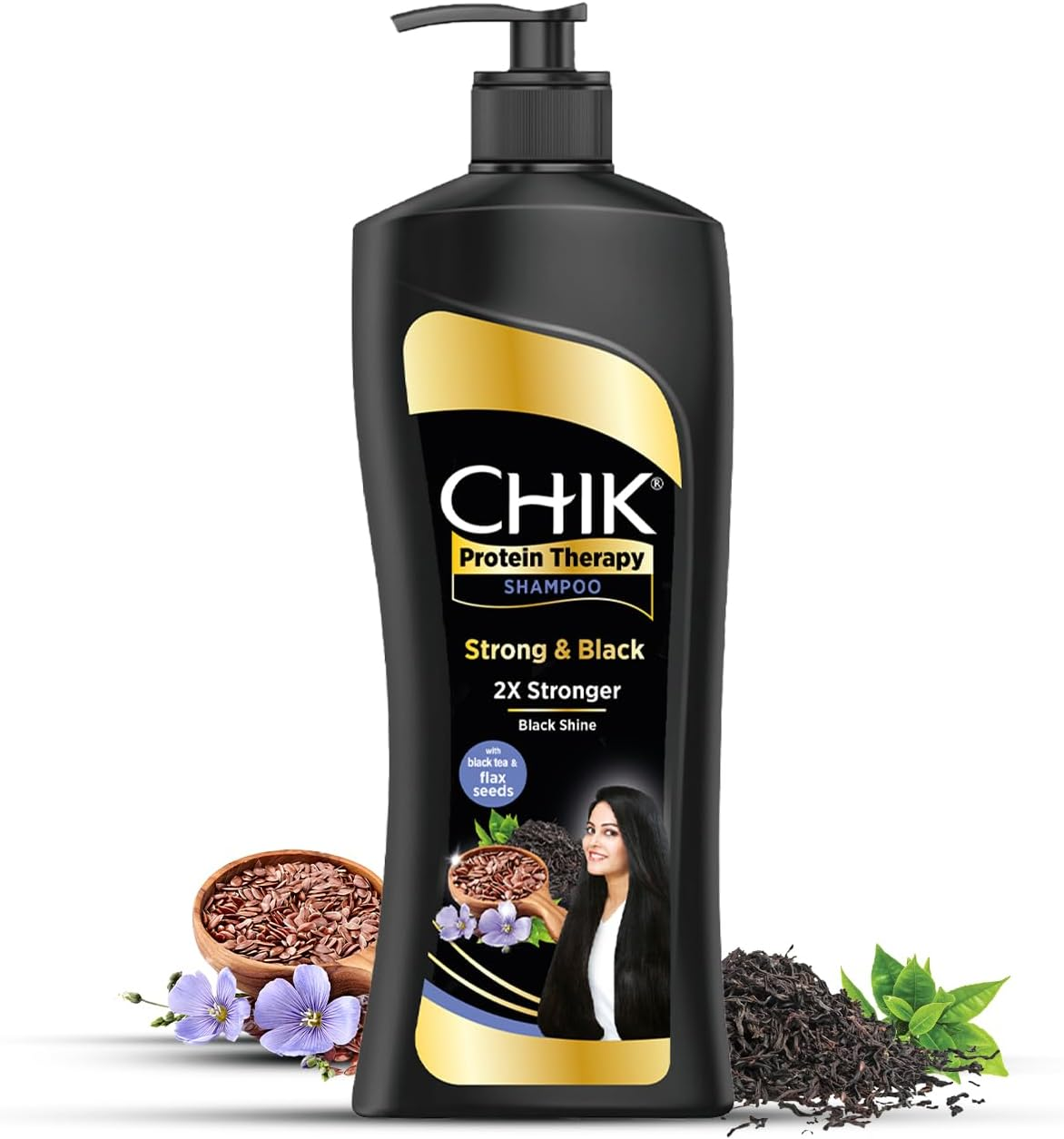 Chik Thick & Glossy Black Shampoo, 340Ml
