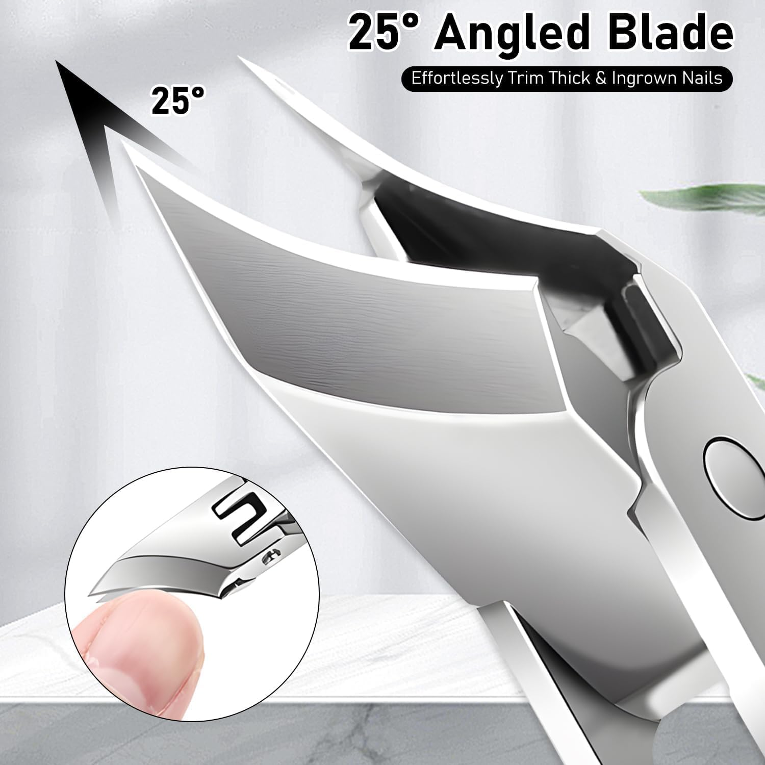 Ksngtixe 1PC Eagle Beak Nail Clipper, Professional Angled Toenail Cutter for Seniors & Thick Nails - Precision Grooming Tool for Pedicure, Manicure, Home & Travel Use image number 6