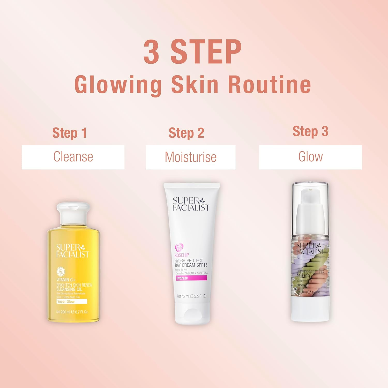 Super Facialist Skin Perfecting Primer - Base Face Primer to Hydrate, Protect & Refine with Colour Corrector Technology, Hyaluronic Acid & Niacinamide, Vegan Friendly Make up Primer, 30Ml image number 3