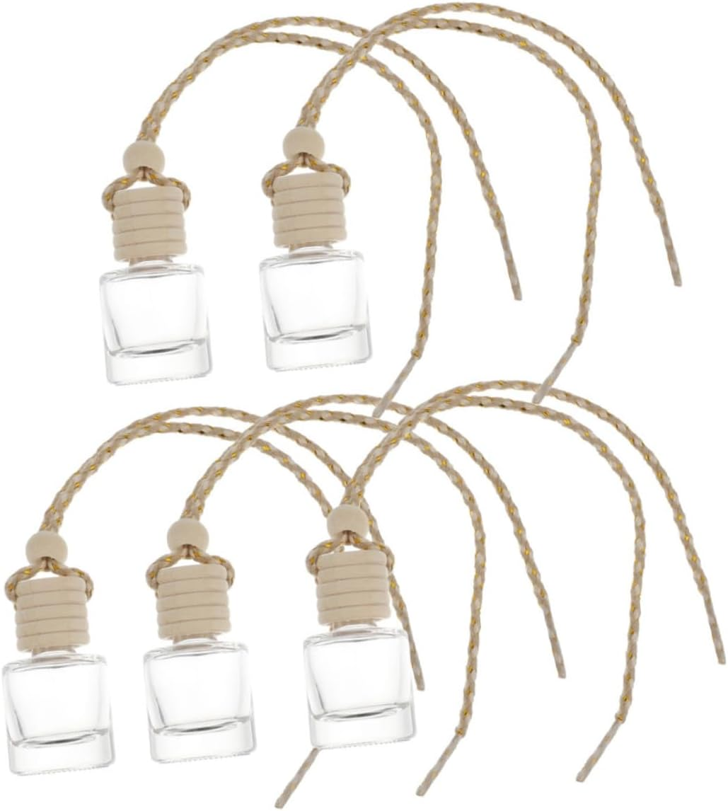 5Pcs Smart Car Diffuser Car Hanging Air Freshener Diffuser Bottle Essential Oil Holder image number 6