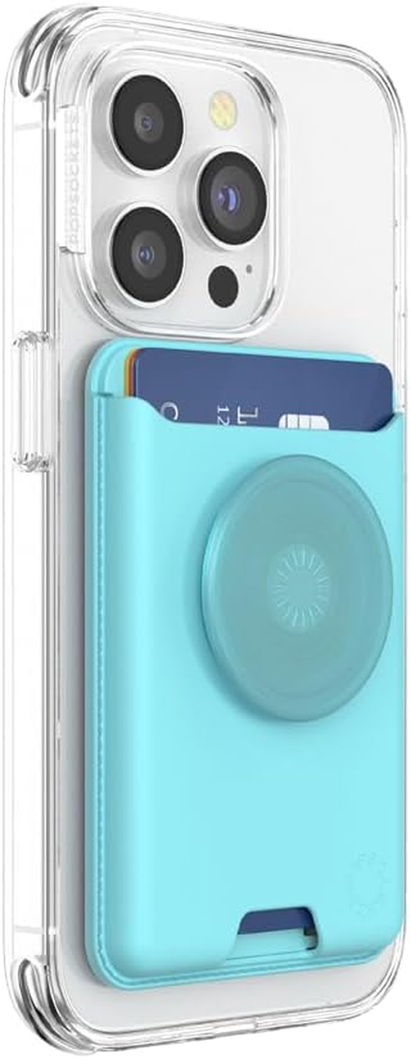 Popsockets Softgoods Phone Wallet with Expanding Grip and Adapter Ring for Magsafe, Phone Card Holder, Wireless Charging Compatible, Wallet Compatible with Magsafe&reg; - Lavender