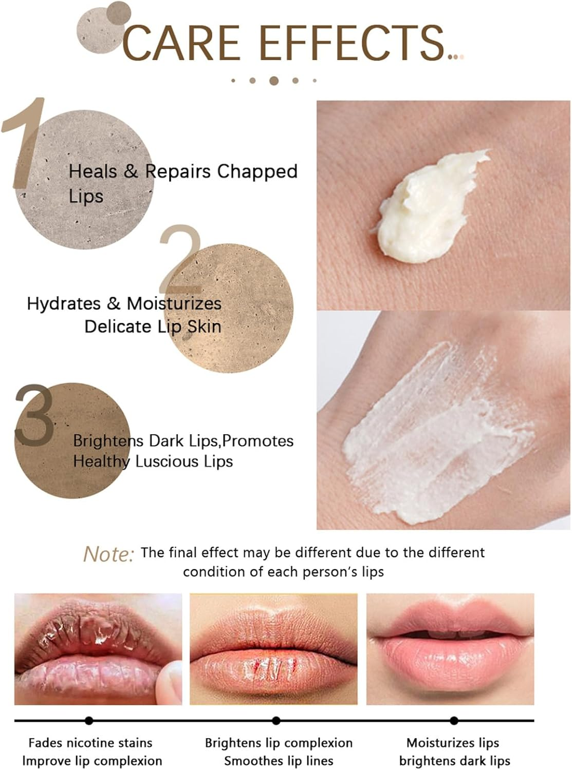 Lip Lightening for Dark Lips, Lip Scrub for Dark Lips, Lips Pink Lightening Cream, Lip Lightener for Dark Lips, Effectively Exfoliate