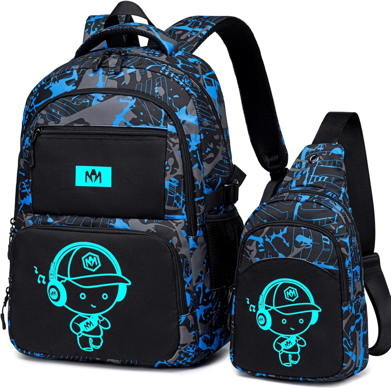 Bluboon Kids Backpack Boys Camo Bookbag Teens Elementary School Bag Daypack Travel Back Pack Middle School
