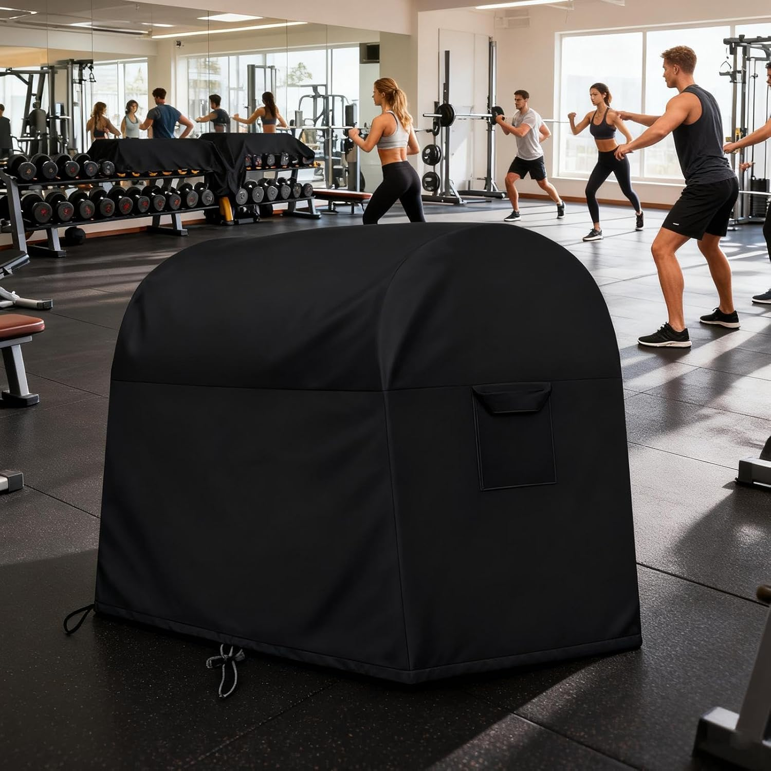 Weight Rack Cover - Waterproof Oxford Guard,Waterproof Oxford Dumbbell Rack Protective Cover,For Exercise Machine Fitness Accessories Indoor Home Workplace Living Room image number 3
