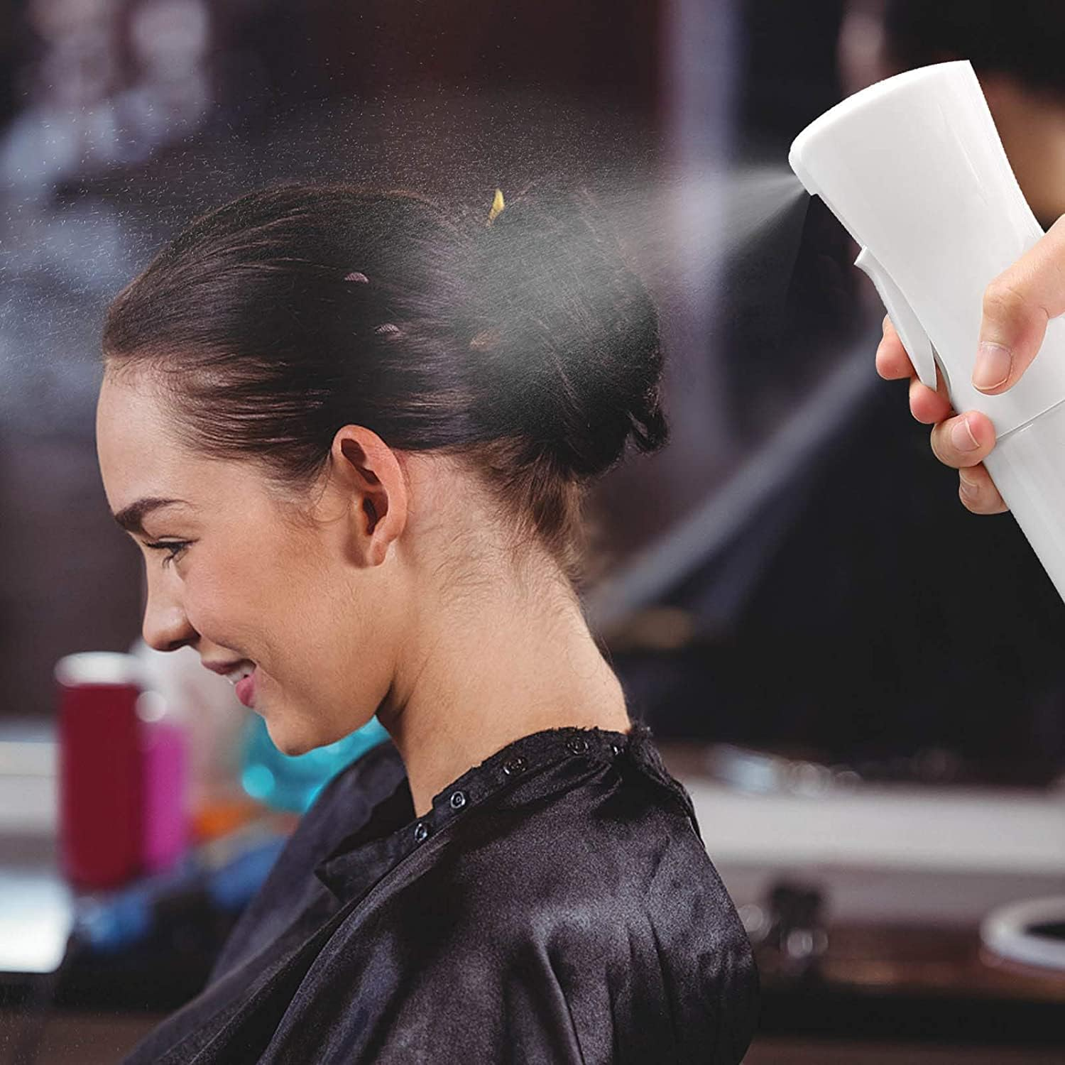 2 Pcs Hair Spray Bottle Fine Mist Sprayer Empty Spray Bottles 300Ml Fine Continuous Spray Water Bottle for Hair Styling, Plants, Cleaning, Misting and Skin Care - White image number 5