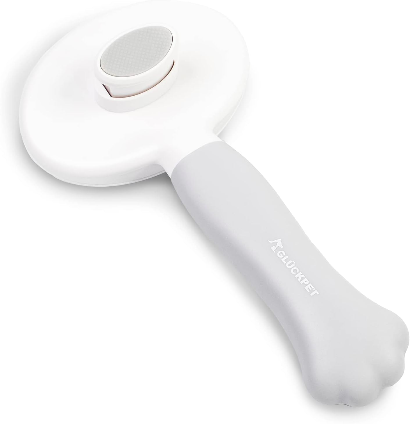 Cat Brush, Paw Shaped, Grey, Pet Hair Remover, Cleaning Button image number 5