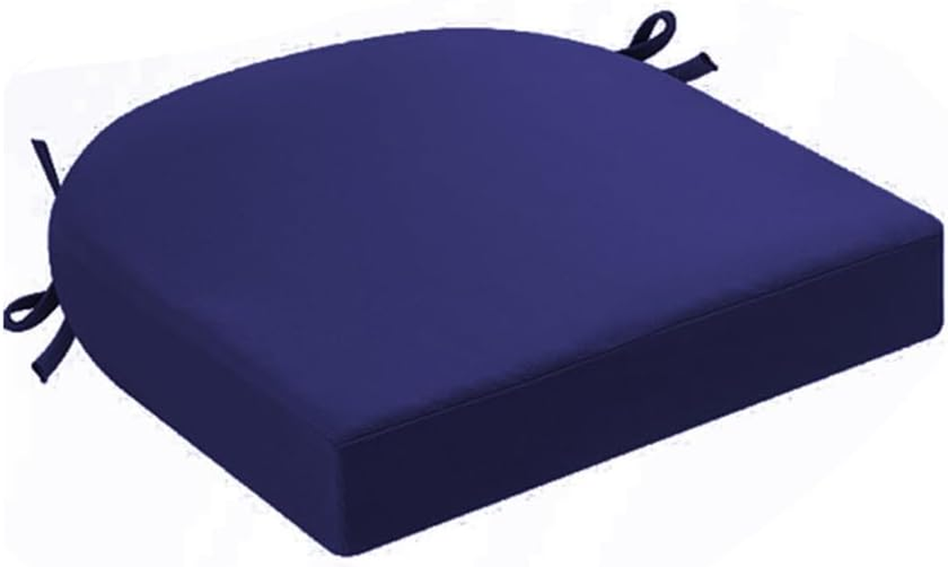 MOTRAIN Waterproof U-Shaped Seat Mat Removable Chair Cushion,Round Corner Mat & Hidden Zipper Seat Pad,Chair Cushion for Outdoor Patio Garden Dining