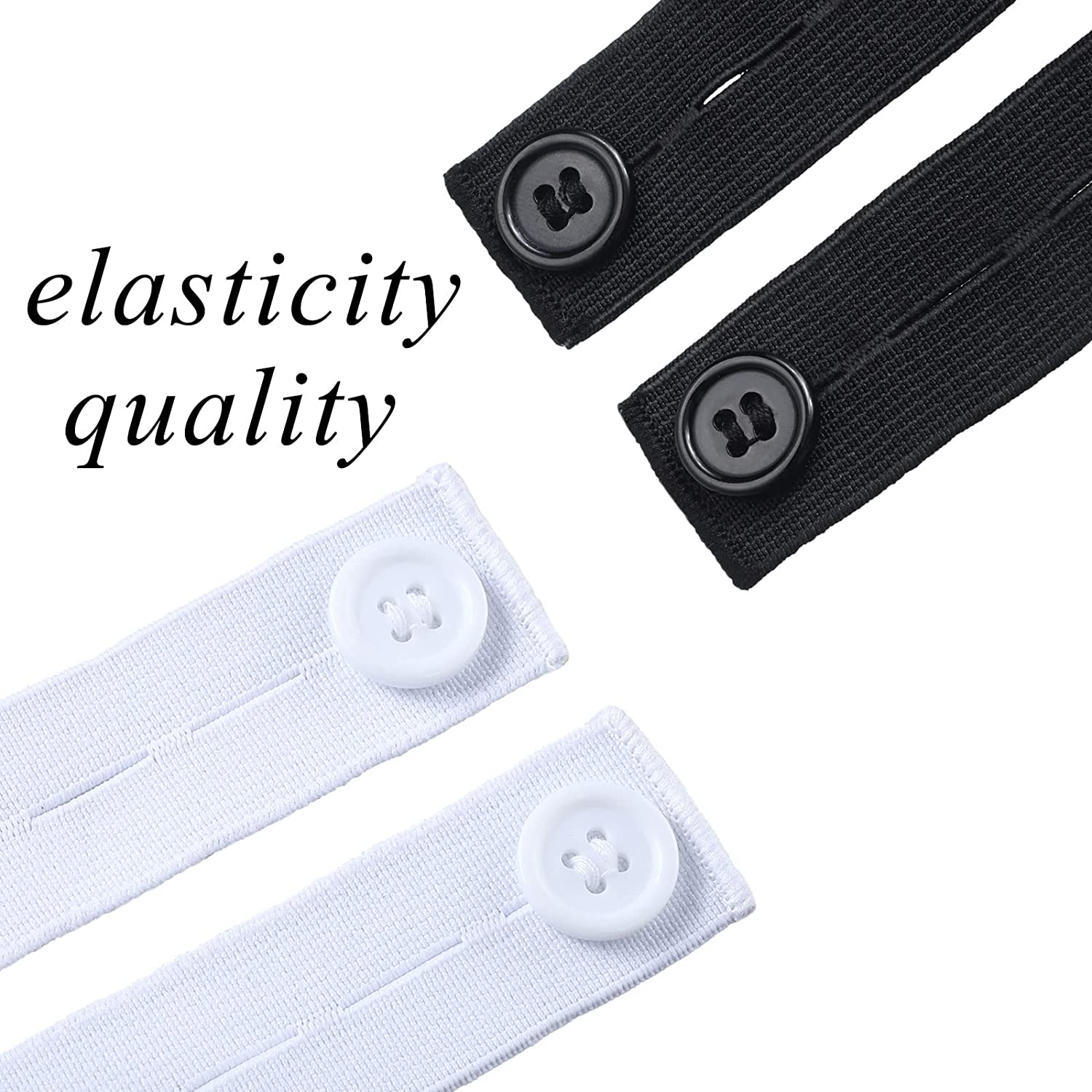 8 Pieces Adjustable Maternity Pants Extender Elastic Waistband Extender Adjustable Pant Button Extenders for Pregnancy Women Men Jeans Favors image number 1