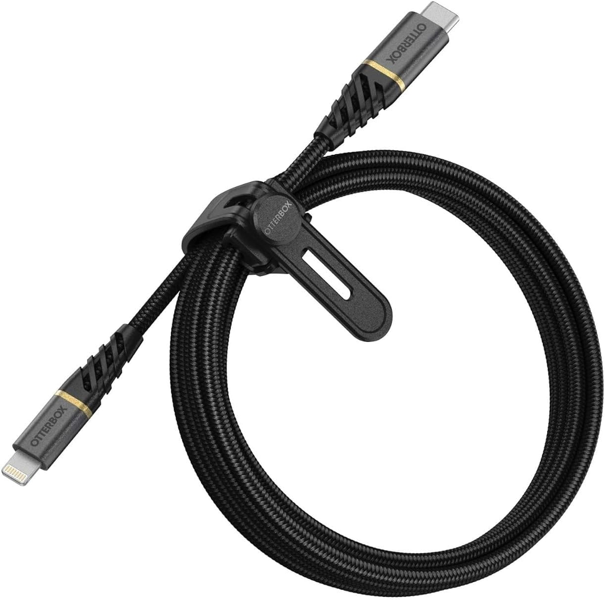 Otterbox Premium Reinforced Braided USB-C to USB-C Cable, Fast Charging Cable for Smartphone and Tablet, Ultra-Rugged, Bend and Flex Tested, 2M, Black