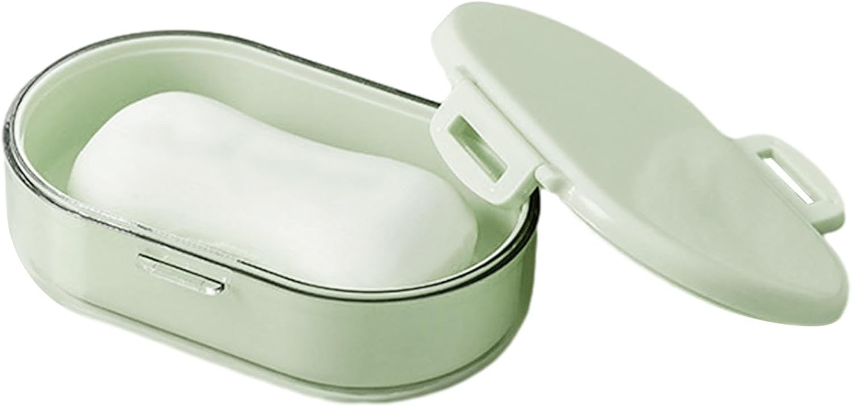 Arrovarp Shampoo Bar Container, Portable Shampoo Case Soap Box, Shampoo Bar Holder Travel Shampoo Holder with Drain Board Double Layer for Home image number 1