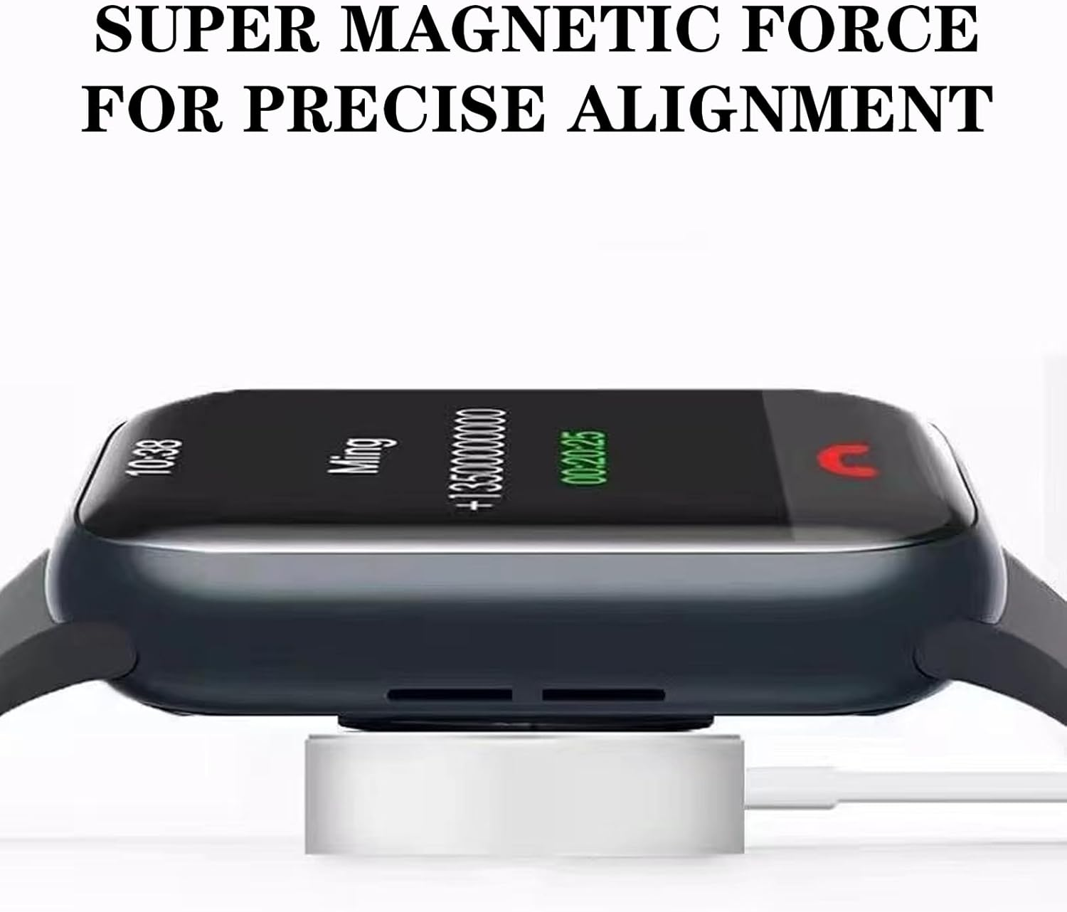 2 Pcs Upgraded Magnetic Fast Charging Cable for Apple Watch Series 9/8/7/6/5/4/3/2/1, 3.3Ft USB/USB C Braided Charger Cord for Iwatch 9 8 7 6 SE SE2 5 4 3 2 1 (White, USB) image number 4