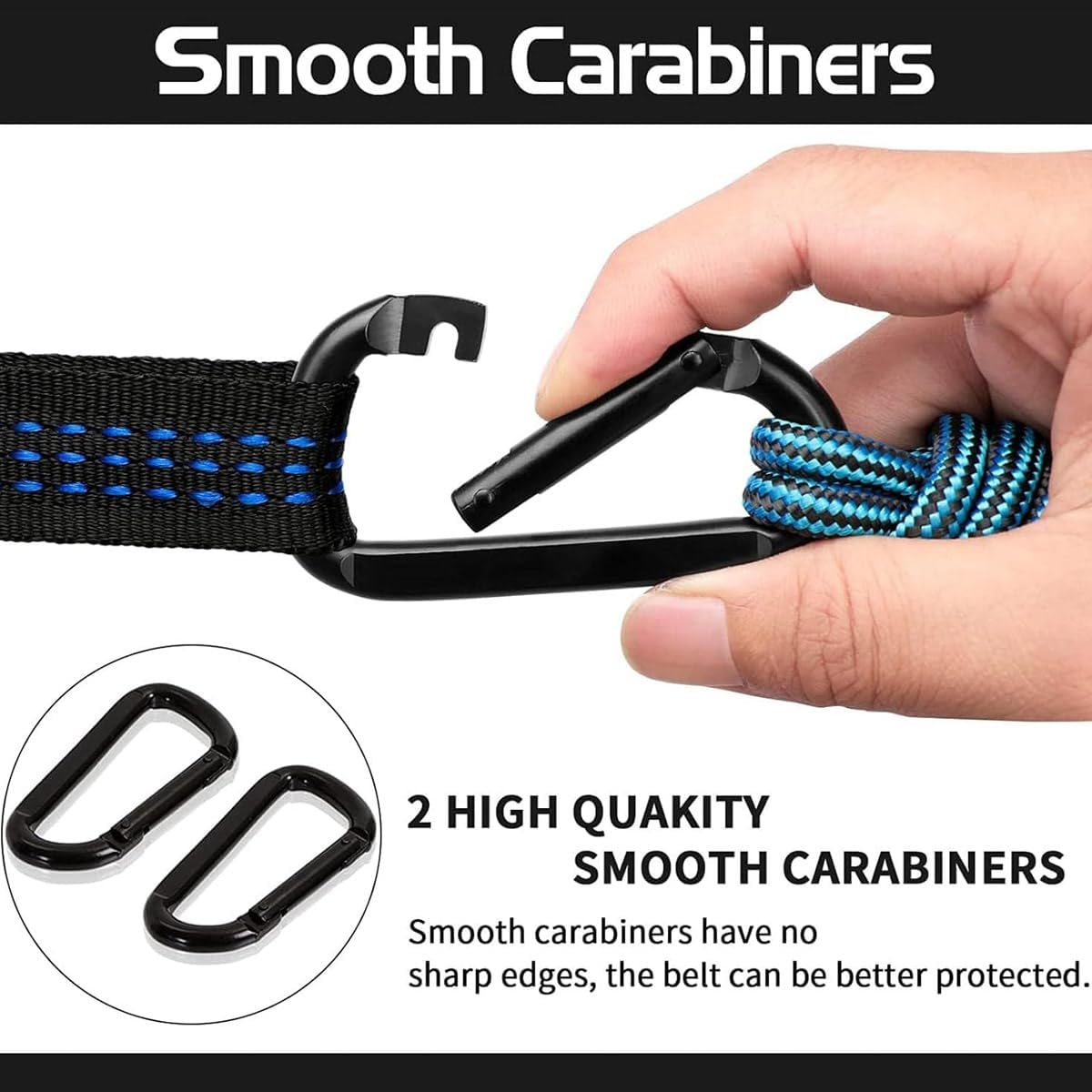 AIMALL Double Camping Hammock 106X55In Portable Outdoor Swing with 98In Adjustable Tree Straps 400Kg Capacity 210T Nylon Travel Bed for Hiking Backpacking Backyard Use image number 3