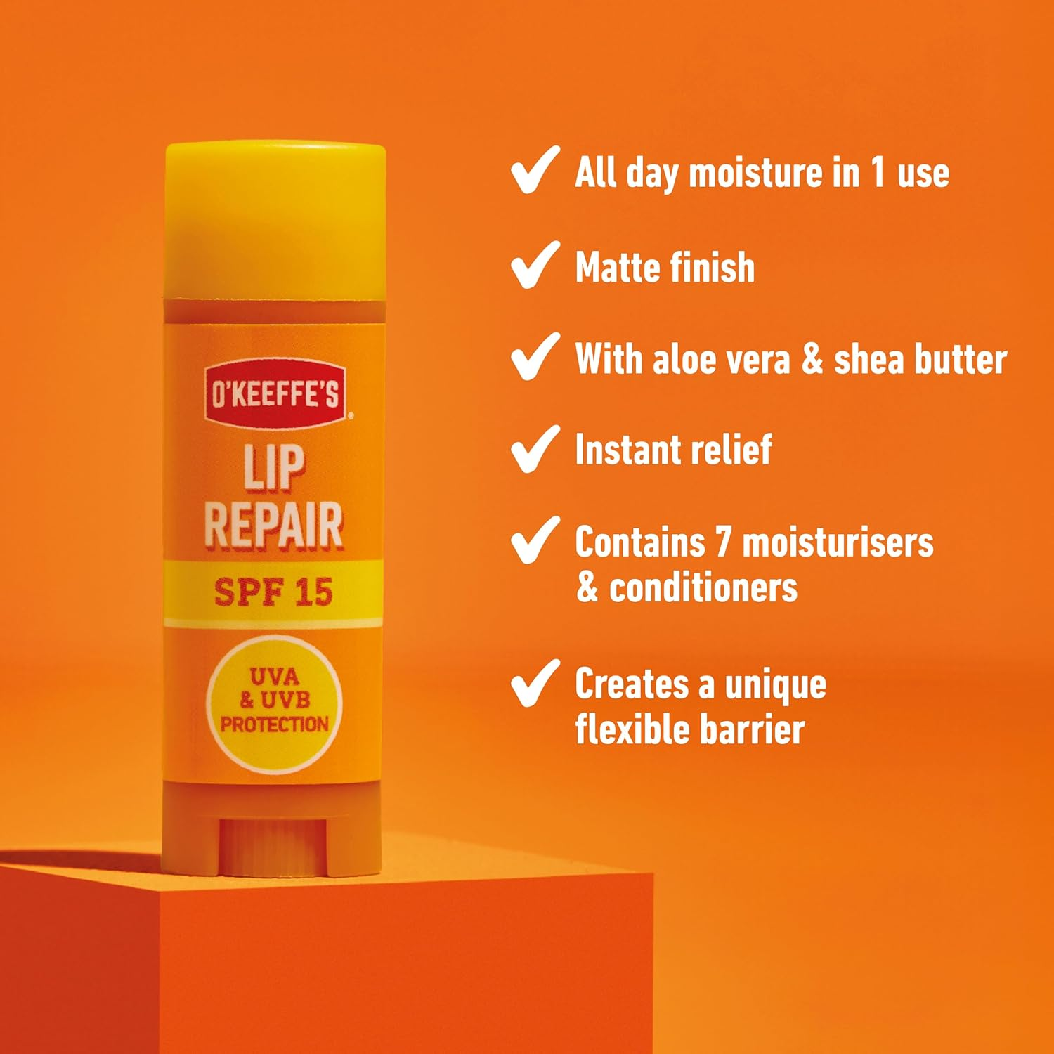 O'Keeffe'S Lip Repair SPF15 Balm, Opaque, 4.2 G (Pack of 3) image number 1