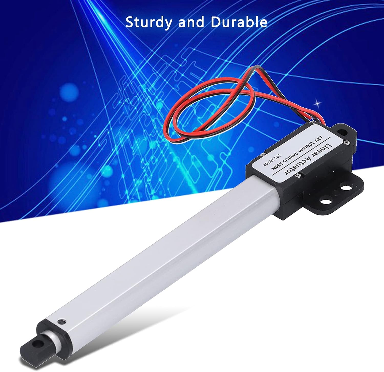 12V Linear Actuator, 100Mm Stroke, Internal Limit Switches for Home Appliances, Automotive Industrial Use (Stroke 100Mm-4Mm/S-150N) image number 2