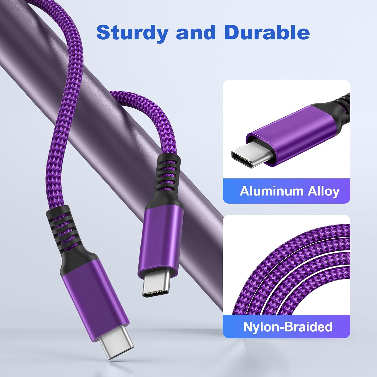 Basesailor for Ipad Mini 7 Charger Cable 3M/2Pack,Usb C to USBC 100W Fast Charging PD Power Cord for Iphone 17 16 15 Pro Max Plus,Apple Ipad Air 4Th 5Th Mini 6Th Gen,Samsung Galaxy S25 S24 S23 S22 S21 image number 6