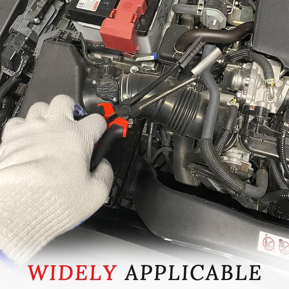 Set of 2 Car Spark Plug Removal Plier Tool,Cylinder Wire Splitter,Non-Slip Grip & Extended Reach Design,Spark Plug Pliers,For Cars/Trucks/Motorcycles(Red) image number 3