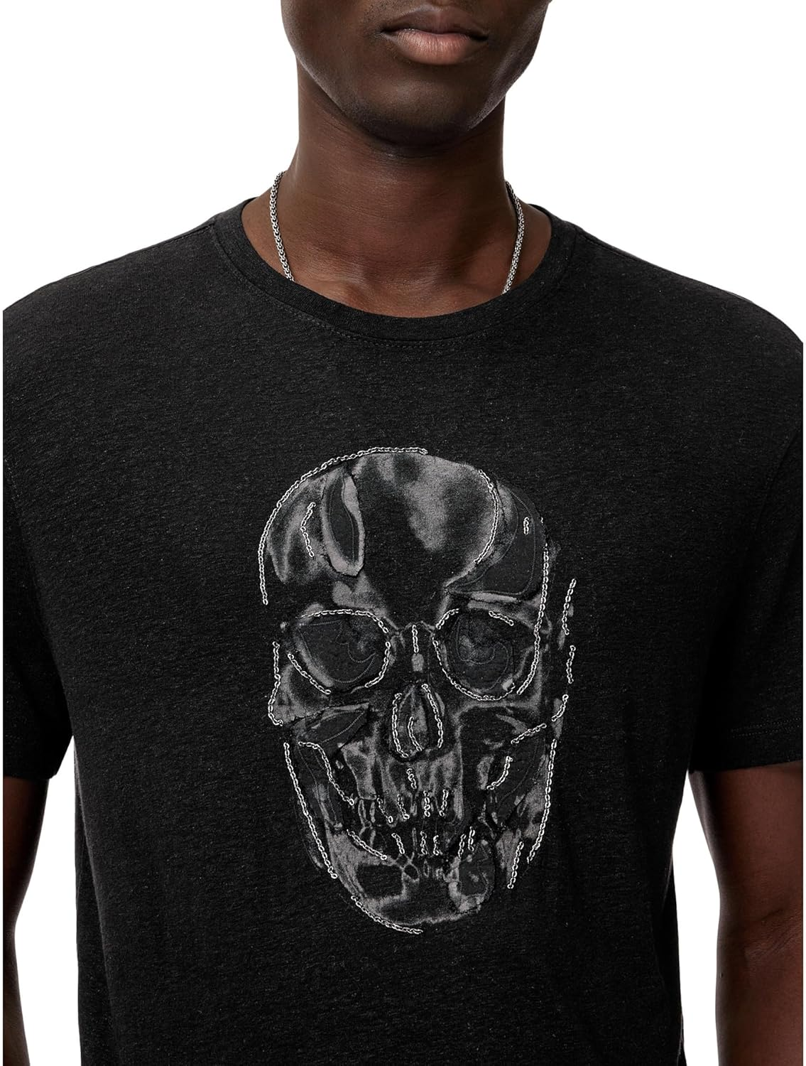John Varvatos Men'S Chain Skull Tee