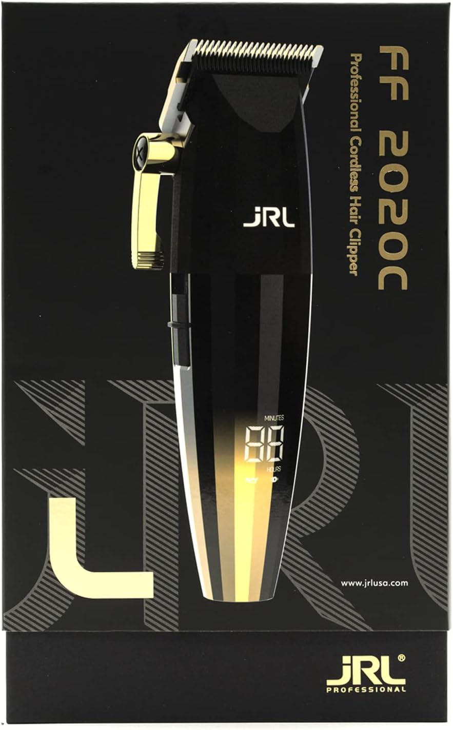 Amazon Series JRL Fresh Fade 2020C-G Clipper - Professional Hair Clippers W/Cool Blade Technology for Men'S Grooming - Rechargeable Clippers W/Lcd Display and Corrosion Proof (Gold) image number 4