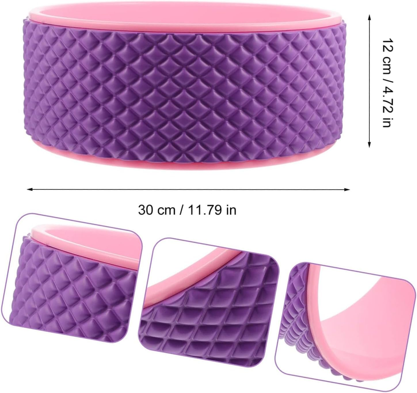 Yoga Wheel, Fitness Yoga Wheel for Stretching Yoga Prop Wheel, Comfortable Support for Yoga Poses and Backbends, Yoga Wheel Back Wheel for Back Pain, Exercise Wheel Yoga Backbend Wheel image number 5