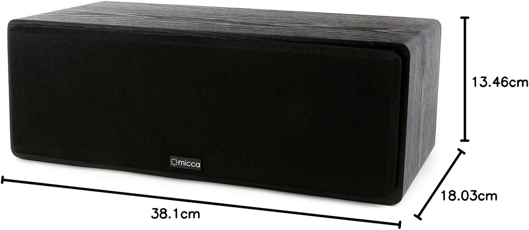 Micca MB42-C Center Channel Speaker with Dual 4-Inch Carbon Fiber Woofer and Silk Dome Tweeter (Black, Each) image number 5