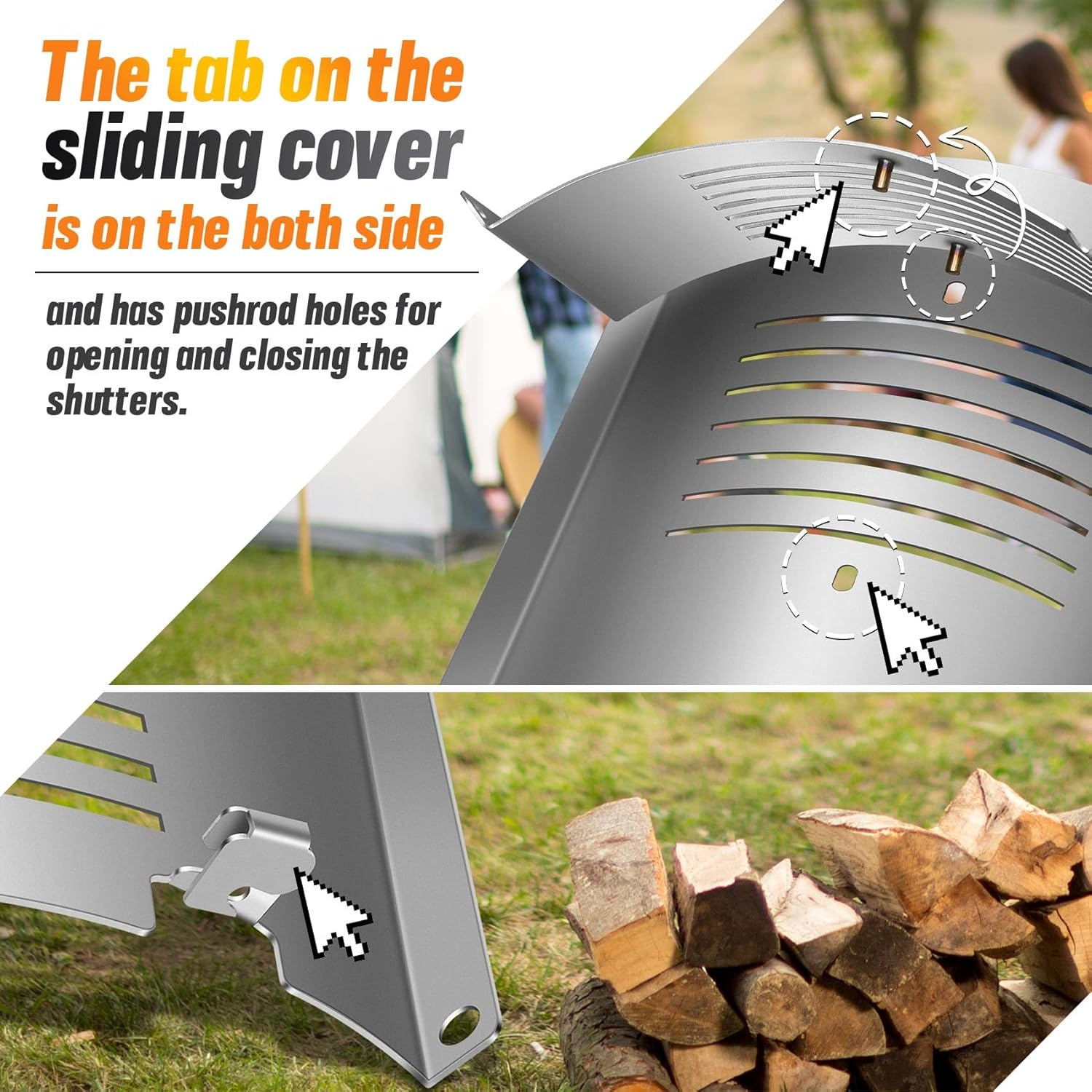 PB1230 Sliding Cover Bottom Kit, Flame Broiler Kit for Pit Boss 1230 Pellet/Gas Combo Grill, Compatible with PB1230CC, PB1100PSC2, PB550G, PB500SP, Grill Replacement Parts for Pellet Smoker image number 4