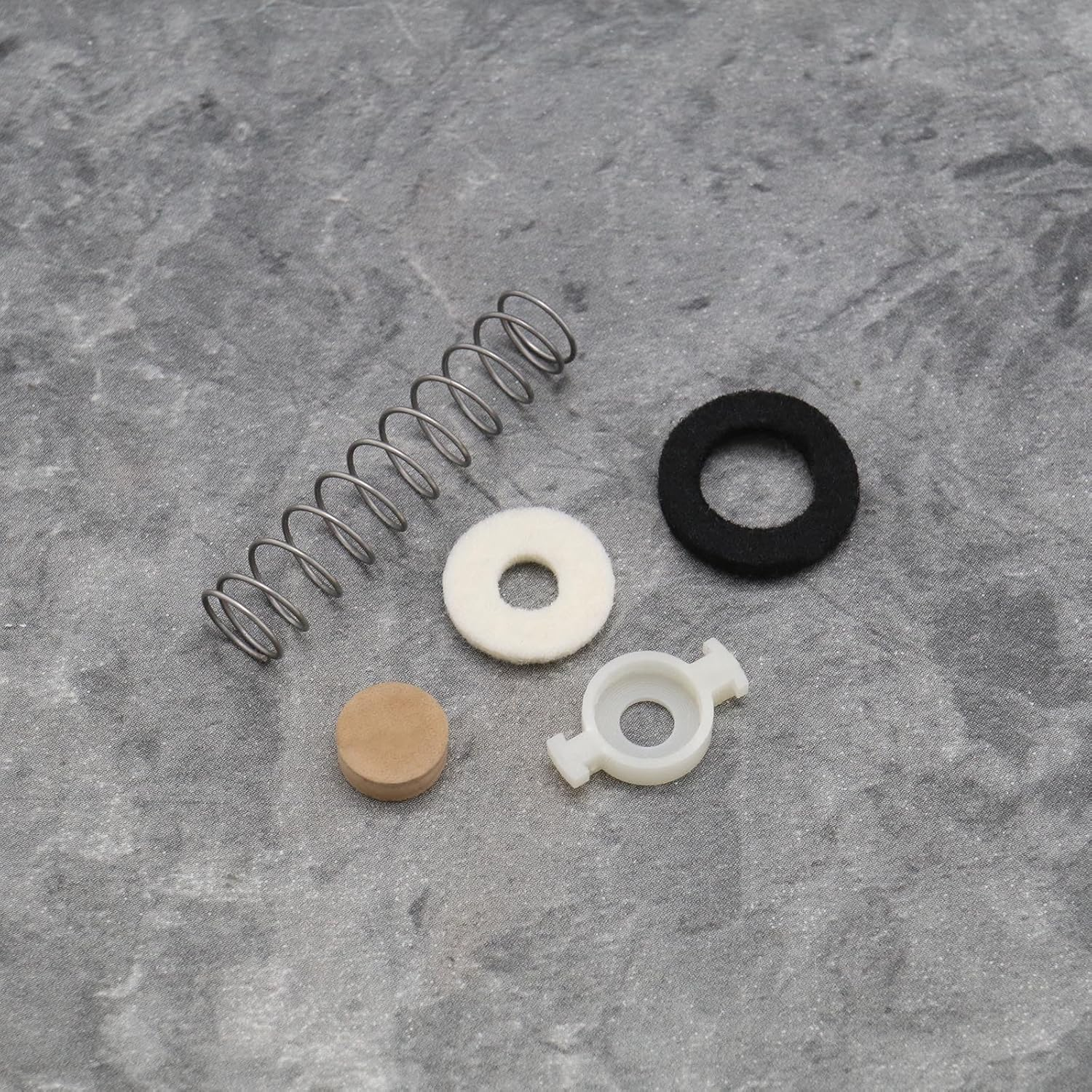 28Pcs Trumpet Repair Kit Brass Instrument Maintenance Parts Trumpet Valve Spring Felt Washers Cork Pad Piston for Bb Trumpet/Cornet/Bb Pocket Trumpet image number 6