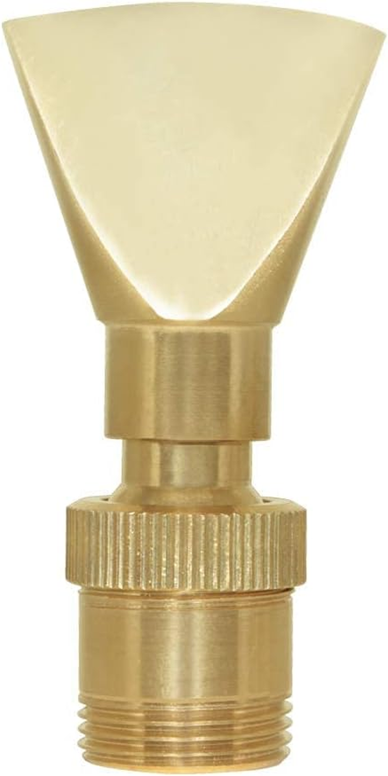 Hooshing Water Fountain Nozzle Spray 1/2" DN15 and 3/4" DN20 Brass Narrow Fan Shaped Water Spray Sprinkler for Garden Pond Amusement Park Museum