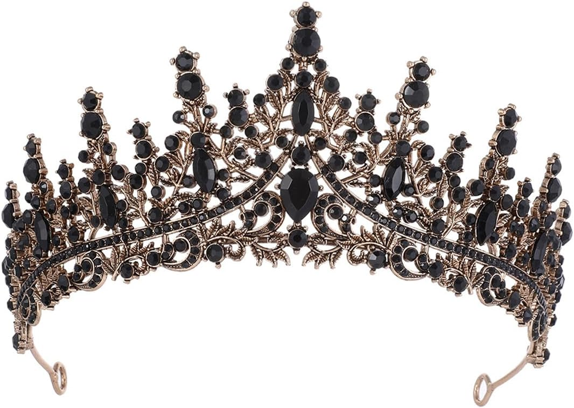 AIMALL Luxury Bridal Crown, Full Diamond Crystal Headband, 5.9 Inches Wide, Available in 6 Colors, Perfect for Weddings and Special Occasions