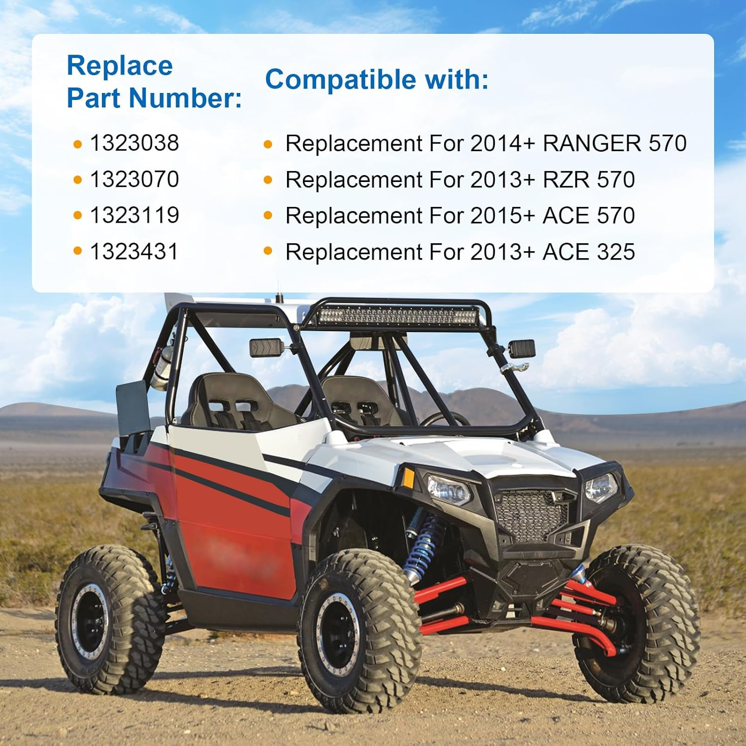 Primary & Secondary Clutches Compatible with POLARIS 570 RANGER 570，RZR 570，ACE 570，ACE 325 - Upgrade Tied Type Replace 1323038, 1323070, 1323119, 1323431 image number 6