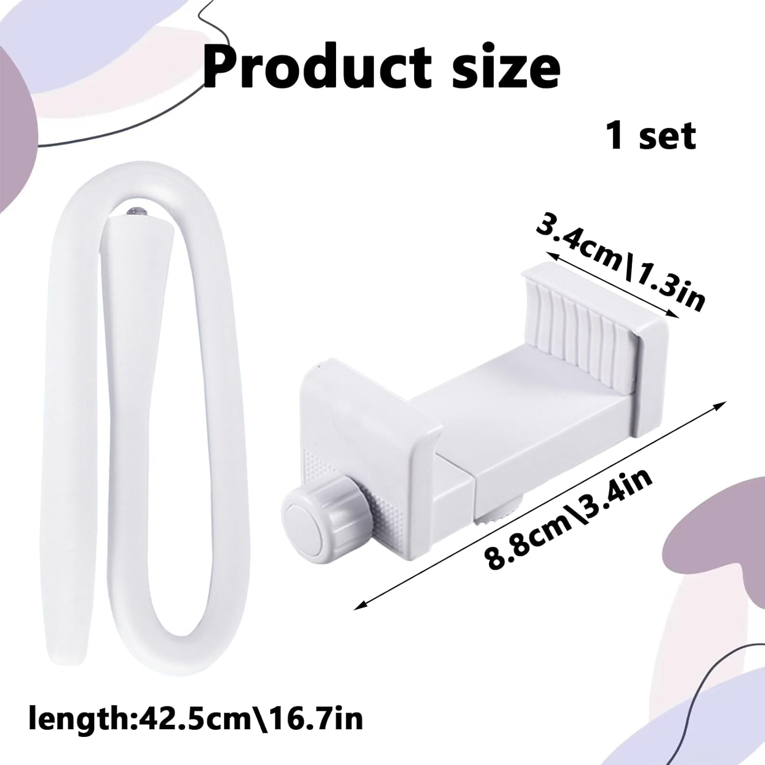 Ruinous Baby Monitor Mount, Universal Compatible with Infant Optics DXR-8, Arlo, Vtech, Motorola, ANMEATE, Portable & Travel-Friendly, Sturdy & Safe, Perfect Viewing Angle image number 2